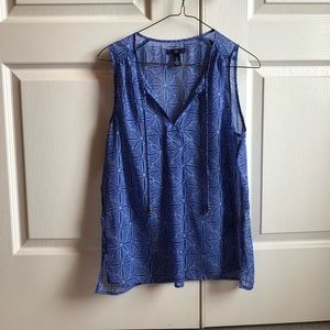 Blue sheer tank